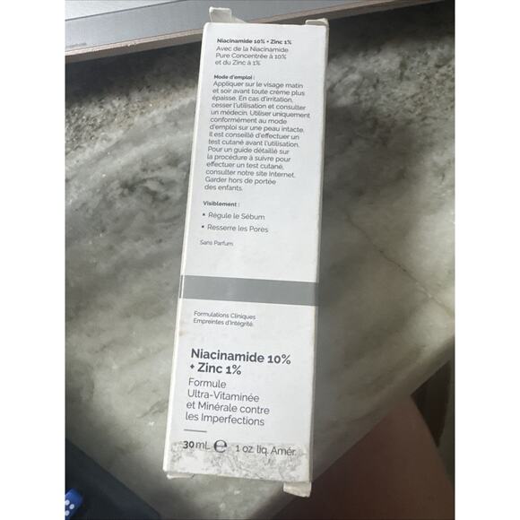 The Ordinary Niacinamide 10% + Zinc 1% Oil Control Serum *30 mL / 1 oz* Full A - Picture 2 of 2